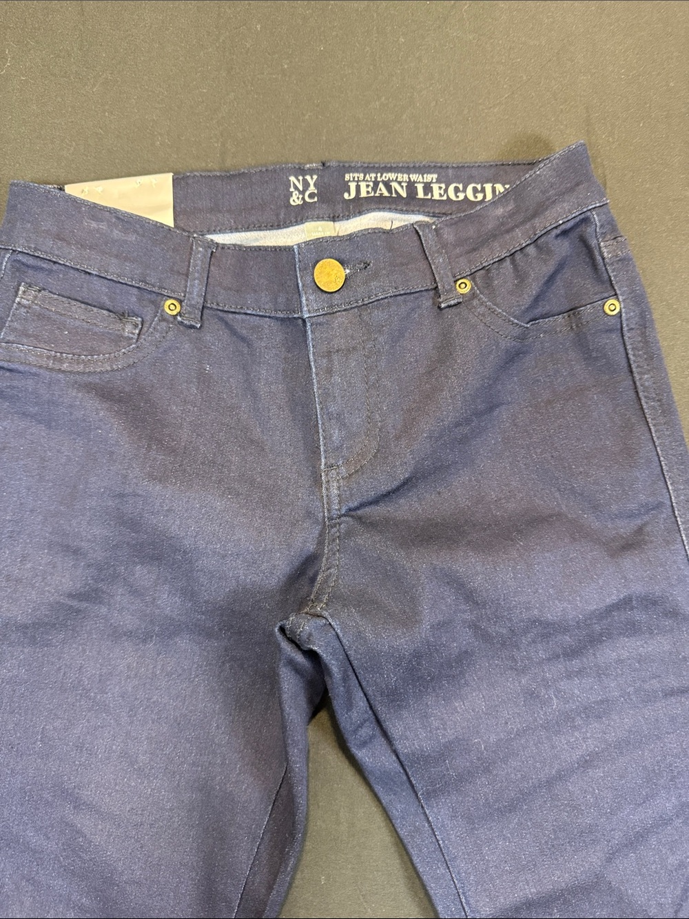 New York & Company Skinny Jean Leggings in Navy Blue - Picture 3 of 14